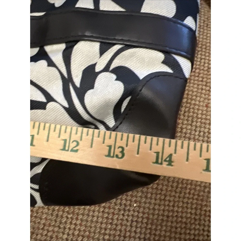 American Tourister Travel Bag Black & Gray Floral Print Carry On All 16x14x6
